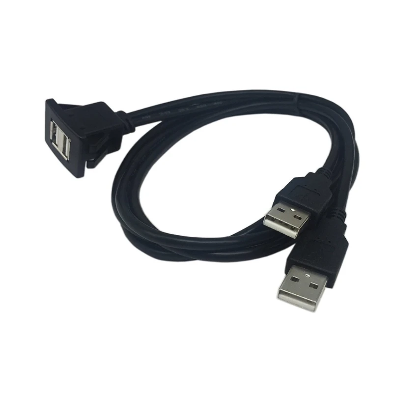 

Car Dashboard Flush Mount USB 2.0 Port Panel Extension Cable Strict Quality Standards Excellent Plastic Adapter