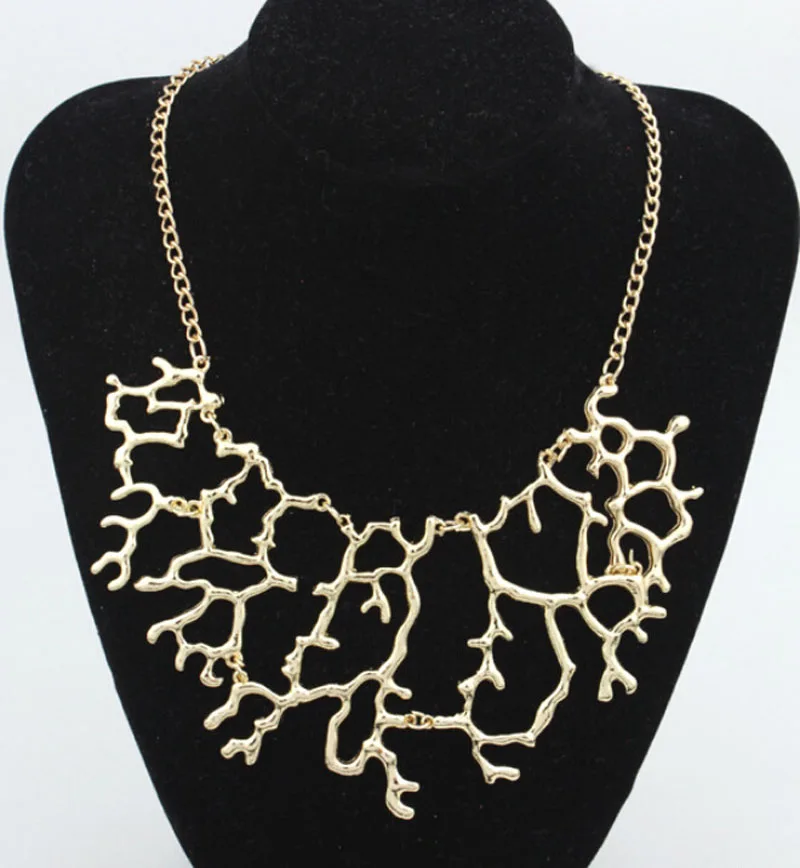 Женское Ожерелье с полыми ветками кораллового цвета| |