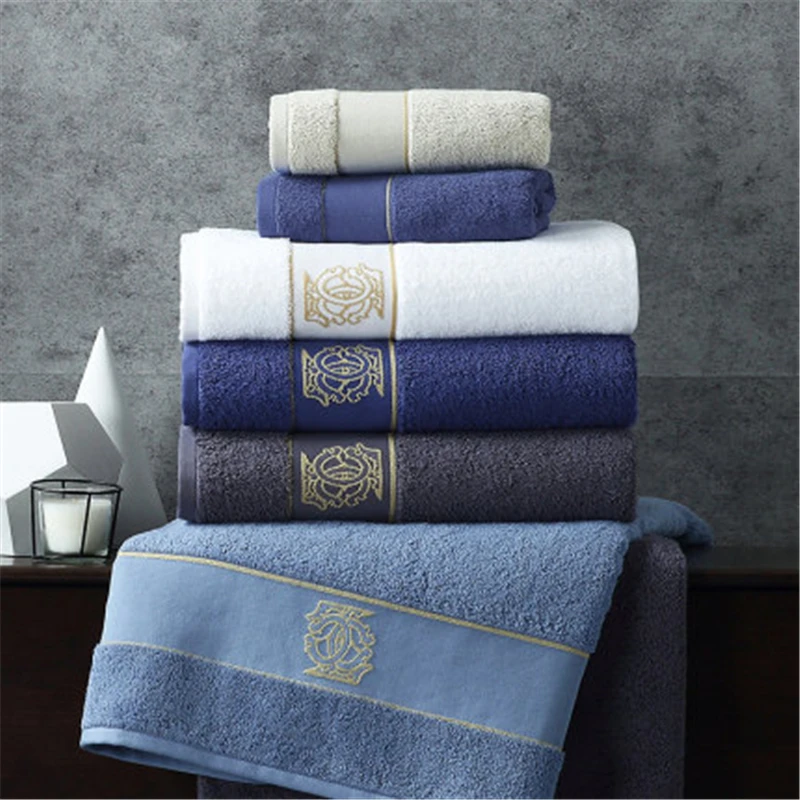

LCTMMYGS five-star hotel embroidered cotton bath towels for men and women jacquard high-grade bath towels