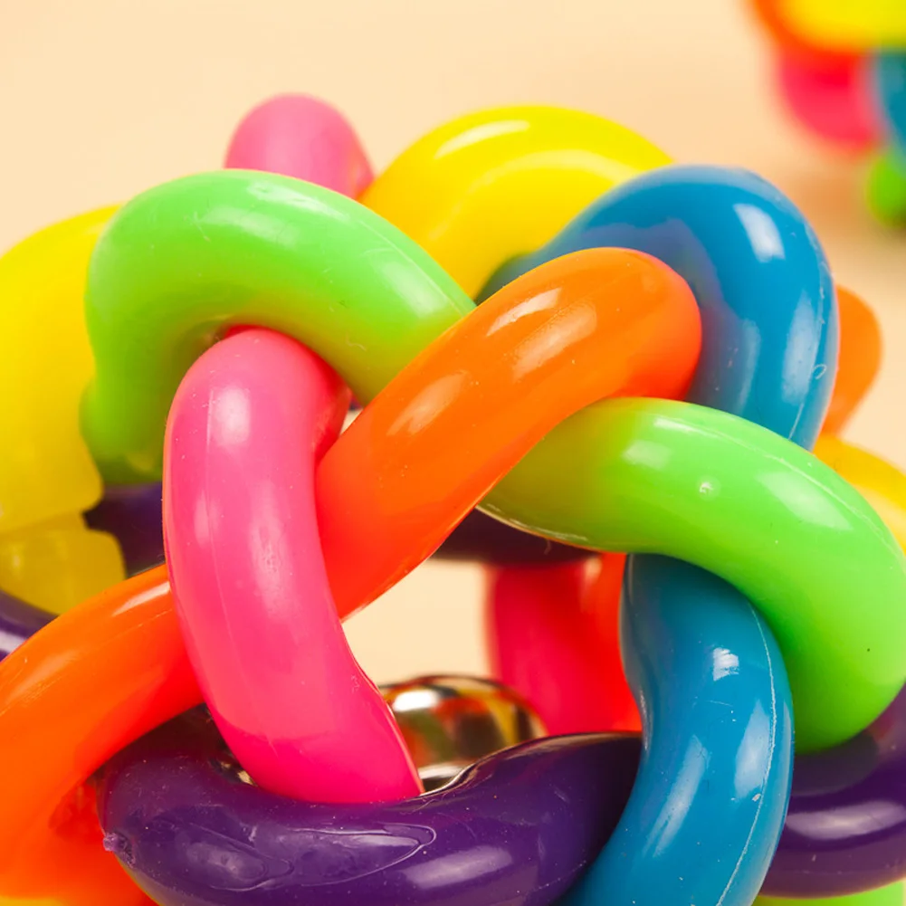 Игрушка для домашних животных вокальная игрушка Радужный тканый мяч товары