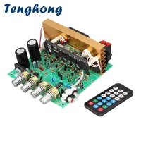 tenghong bluetooth audio amplifier board 80w80w80w 2 1 channel subwoofer power amplifier audio board with tf fm aux u disk diy