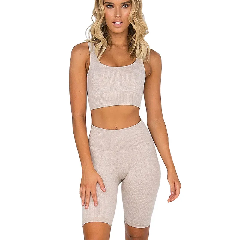 

Для женщин, комплект из 2 предметов, быстросохнущие носки бесшовная высокая эластичность Спортивный Бюстгальтер 5 точка брюки для занятий ф...