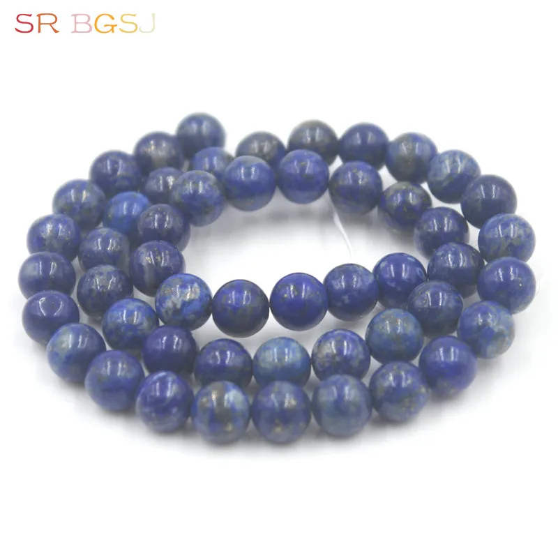 

Free Shipping 4-12mm Wholesale Natural Gems Stone Jewelry DIY Loose Round Lapis Lazuli Beads Strand 15"