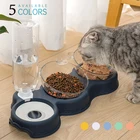 миска для собак миски для кошек поилка для собак товары Автоматическая кормушка для домашних животных 3 в 1, водонепроницаемый, с защитой от опрокидывания, легко чистится, пластиковая чаша, товары для домашних животных