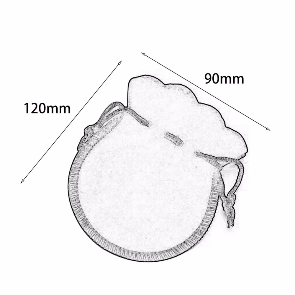 Solid Color Lovely Gourd Shape Velvet Cloth Jewelry Drawstring Pouches Jewellery Candy Pouch Bags for Women | Дом и сад