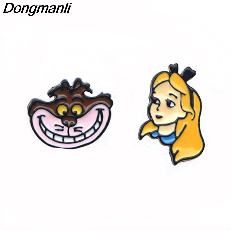 P1378 Dongmanli мультфильм милый кот серьги гвоздики для женщин детский подарок модные ювелирные изделия аксессуары