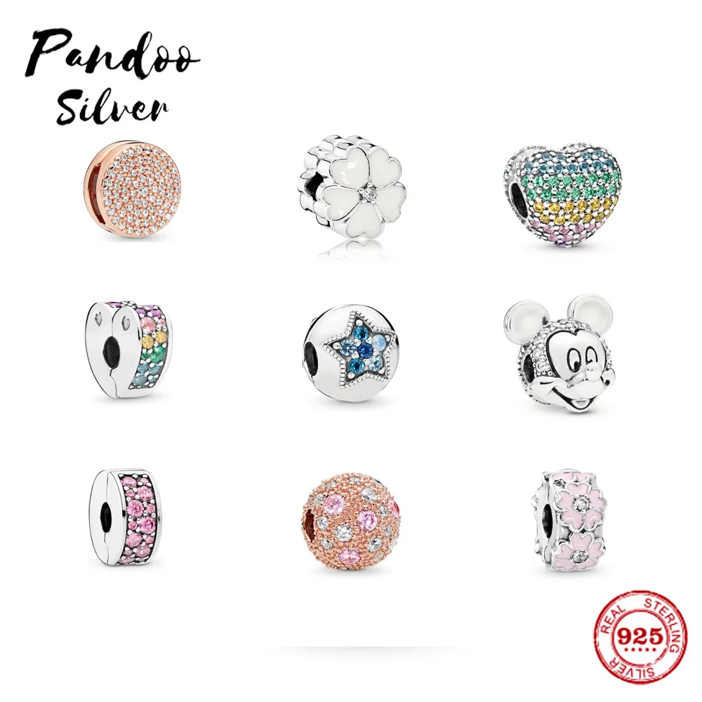 Модные очаровательные 925 пробы серебро оригинальный 1:1 копия подходит для Diy