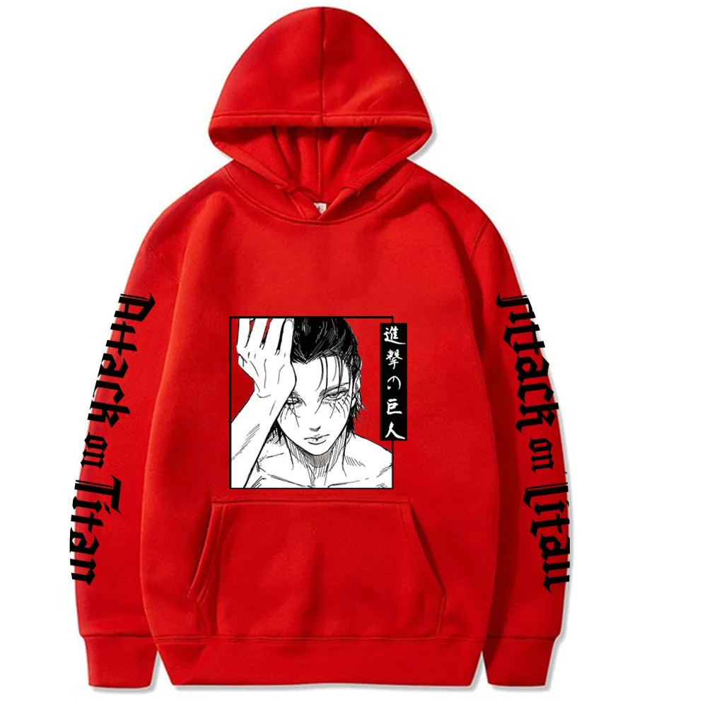 

Attack on Titan Hoodie Manga Unisex Pullover Women Men's Outwear Harajuku Streetwear Japanese Anime Fashion Clothes Plus Size
