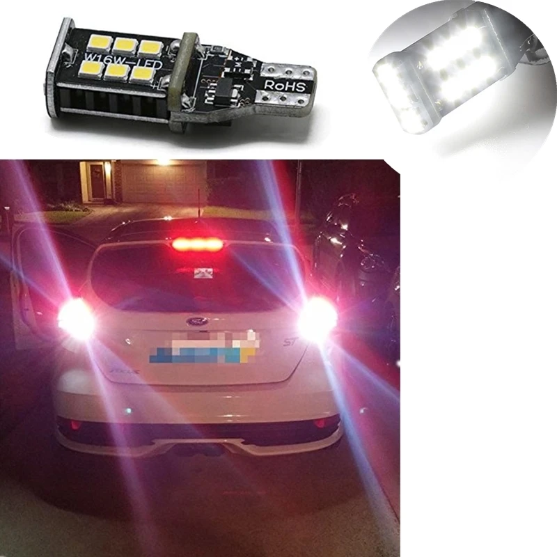 Светодиодные лампы T15 W16W Canbus без ошибок 912 921 906 904 902 2835 15smd чрезвычайно яркие