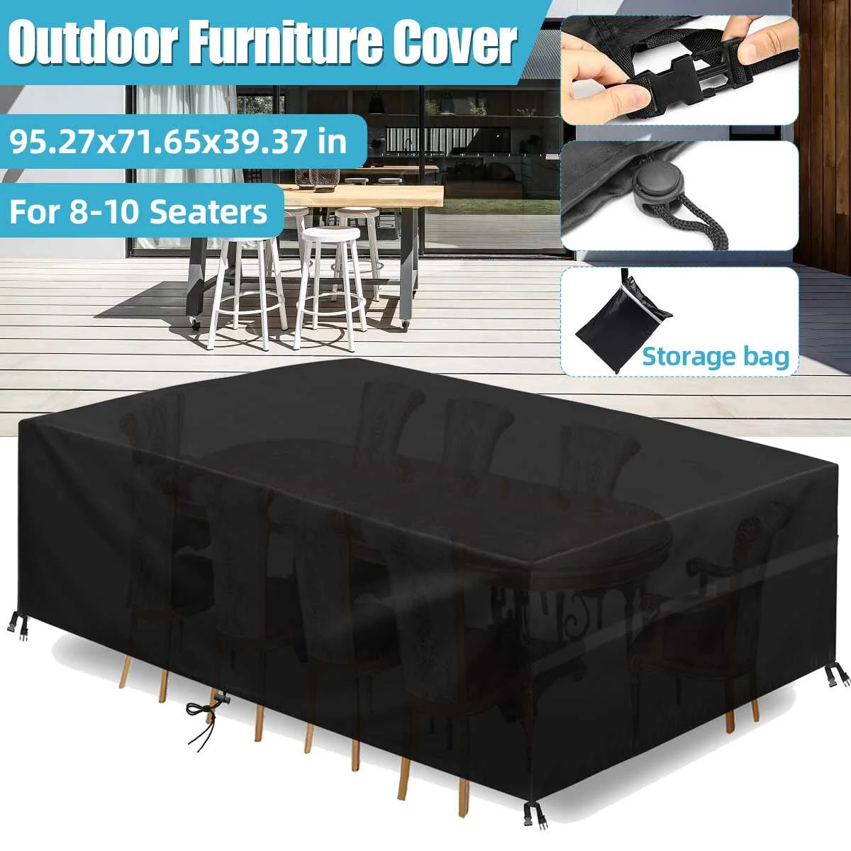 

420D Oxford Cloth Furniture Dustproof Cover Outdoor Chair Table Cover Fabric Patio Garden Furniture Waterproof Covers Dust Cover
