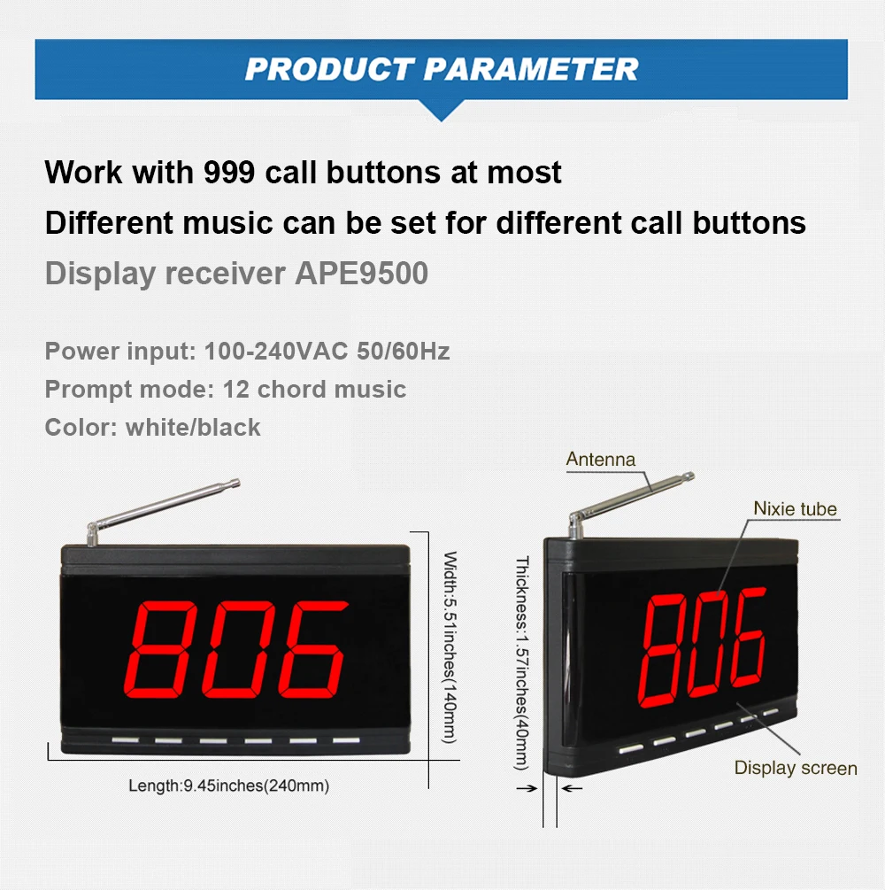 SINGCALL Беспроводной вызова Системы Услуги подкачки для ресторана Кофе магазина