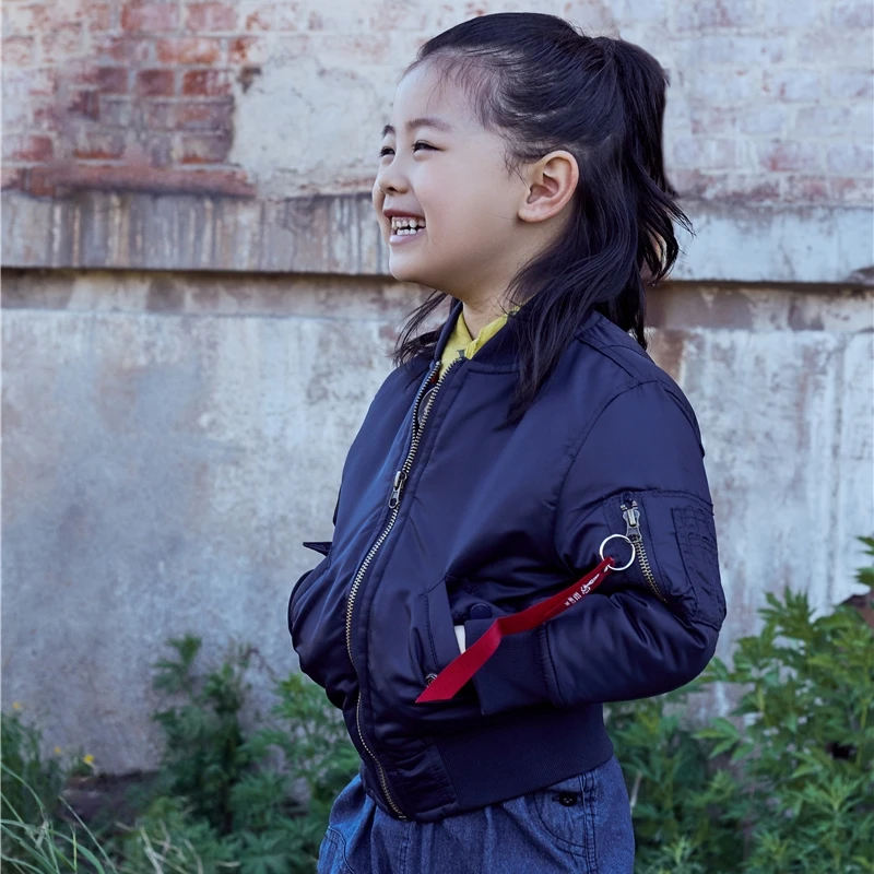 Детская куртка бомбер на возраст 2 12 лет плотная зимняя пилот ma 1 для маленьких