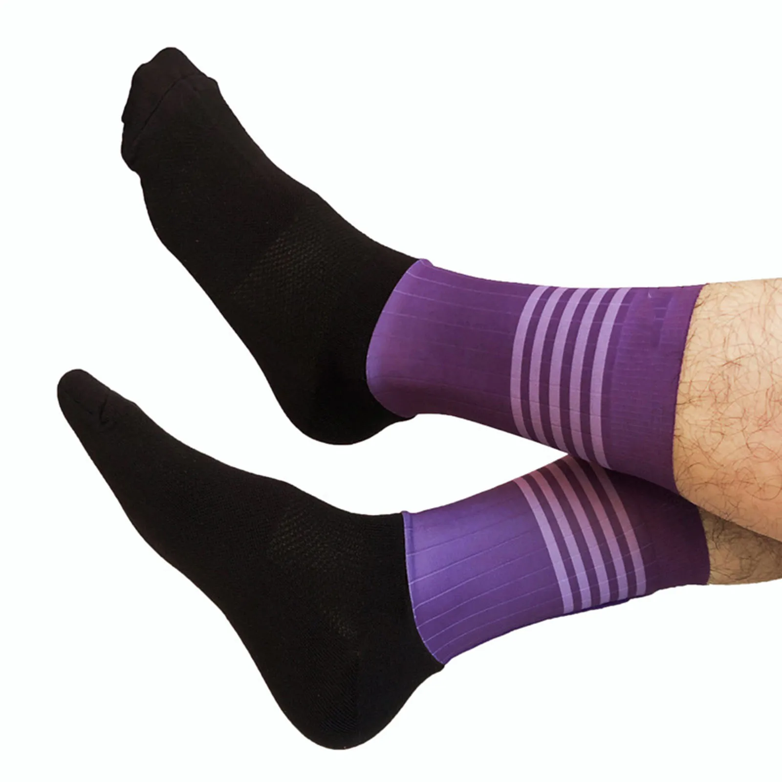 

Носки-чулки средней длины, нейлоновые полосатые дышащие впитывающие пот для лета, женские и мужские уличные спортивные носки