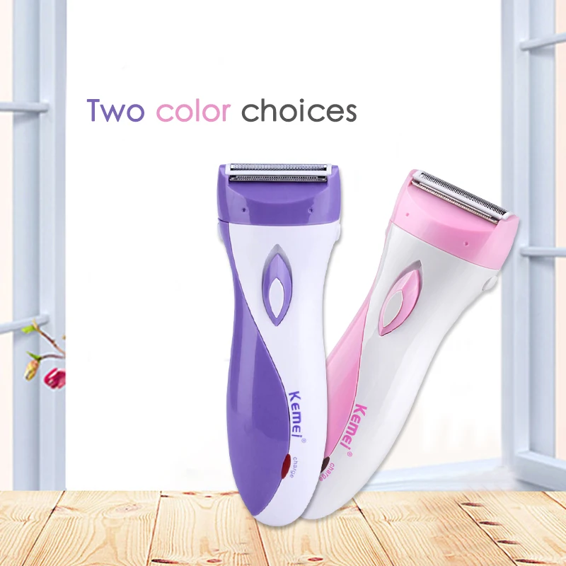 Kemei Женская моющаяся бритва для бритья женщин и удаления волос электрическая
