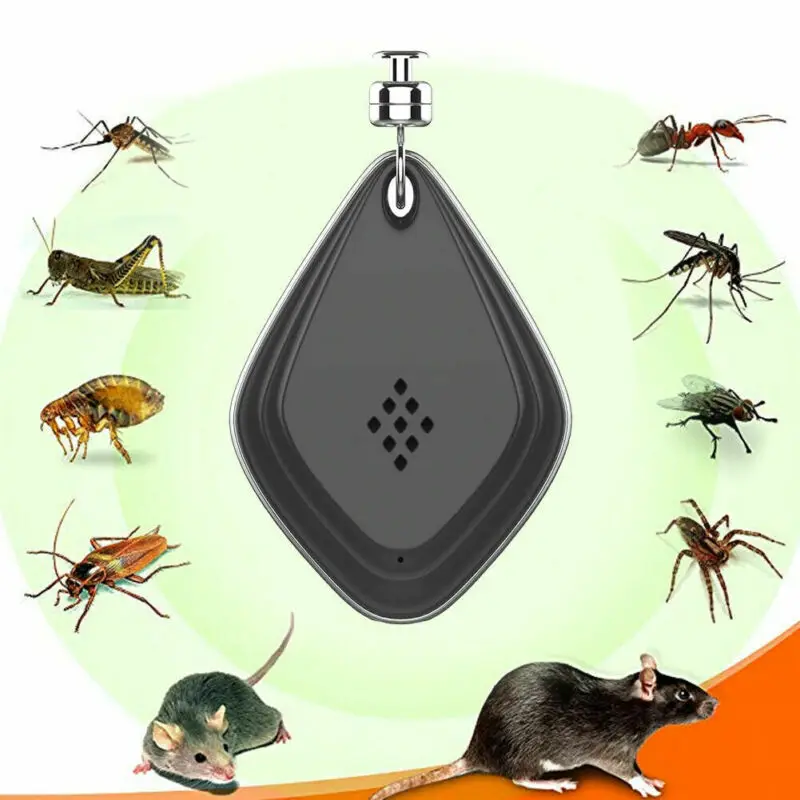 Ультразвуковой отпугиватель комаров электронный тараканы паук USB портативный