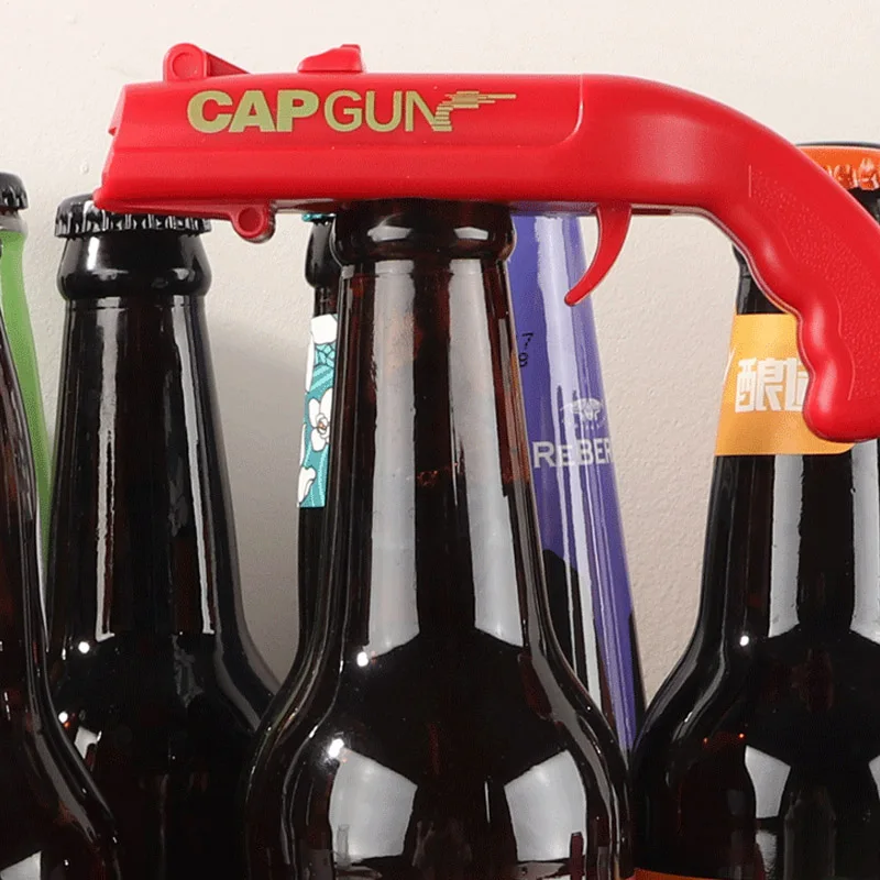 

Creative Carry-on Plastic Plastic Pistol-shaped Beer Corkscrew Bar Wine Opener Kitchen Tool Beer Corkscrew That Can Launch Caps