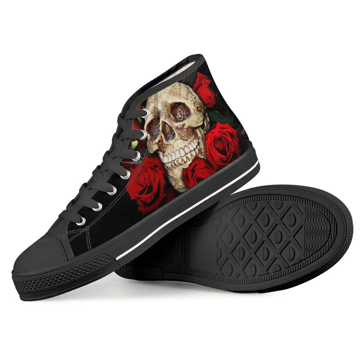 

Индивидуальные Demonia с высоким берцем парусиновая обувь для женщин; Туфли с подошвой из вулканизированной резины; Модная повседневная обувь;...