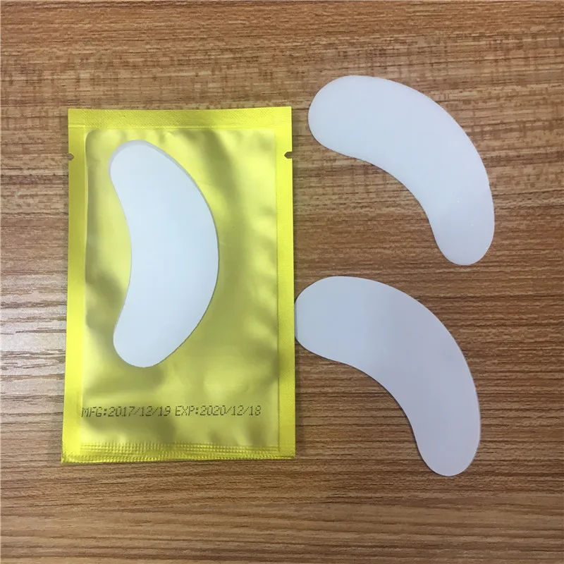 100 пар одноразовых накладок на глаза бумажные патчи для ресниц накладки под