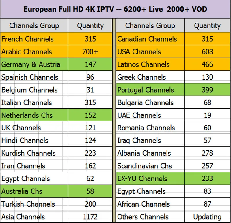 Для 1 года Латиноамериканский IP tv Abonnement 6200+ каналы с VOD Watch США Канада французский арабский tv использование на Android Box Smart tv