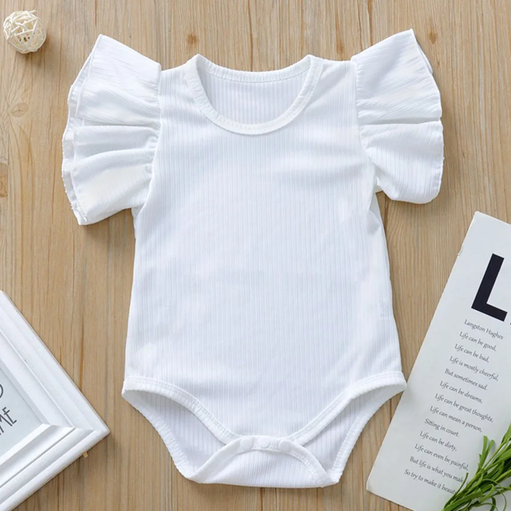Комбинезон для маленьких девочек AmyaBaby однотонная летняя одежда младенцев