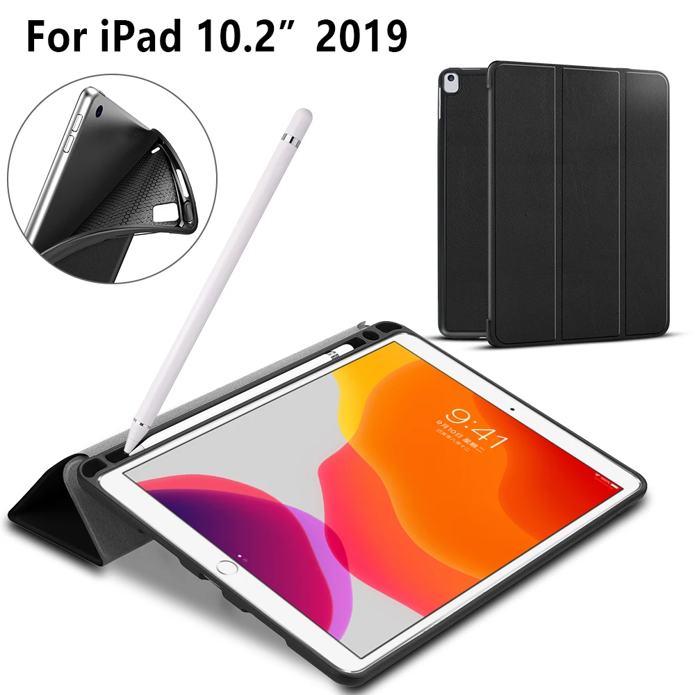 Чехол для планшета Ipad 10 2 чехол книжка 7 го поколения 2019 карандаш с автоматическим