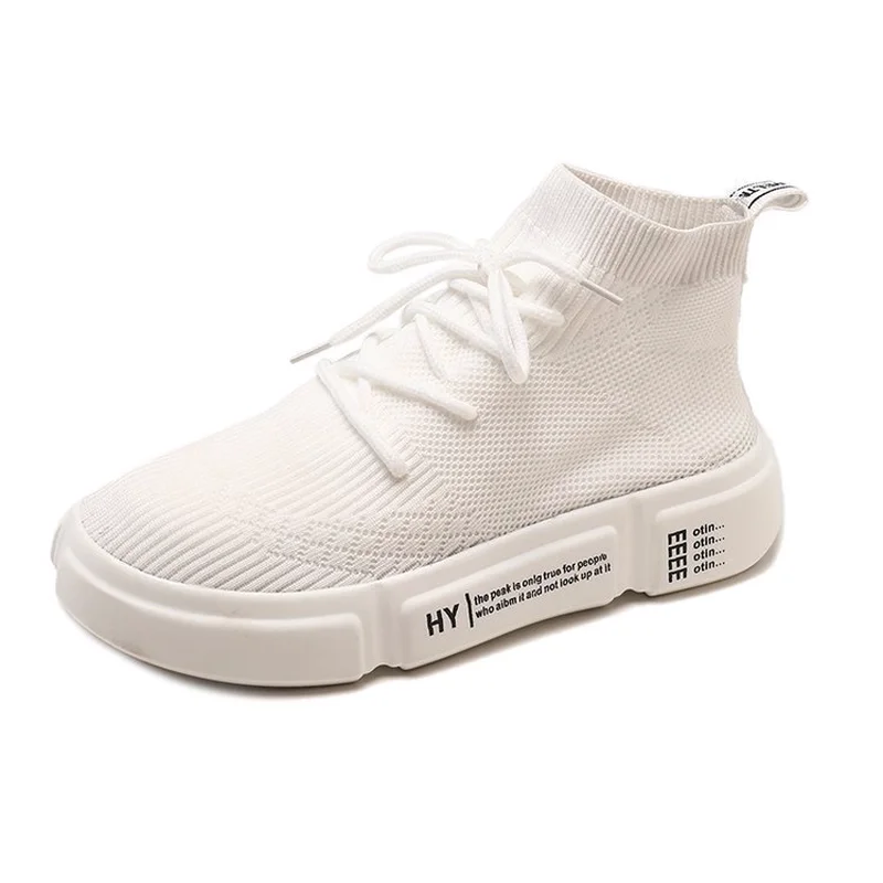 2019 весенние туфли для женщин Обувь с высоким берцем носки девочек Спортивная