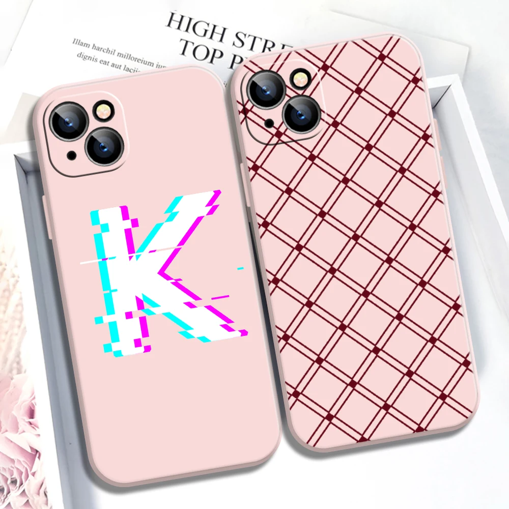 

Pink Phone Case For iPhone 11 12 13 Pro MAX 6 6S 7 8 Plus 13 12 Mini X XR XS MAX Funda Coque Carcasa Cases Soft K Daisy Grid