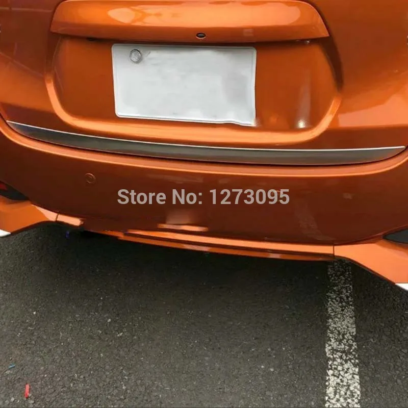 Для Nissan Note ABS Задняя Крышка багажника Крышка-дверца формовочная отделка защитная полоса Аксессуары для стайлинга автомобилей