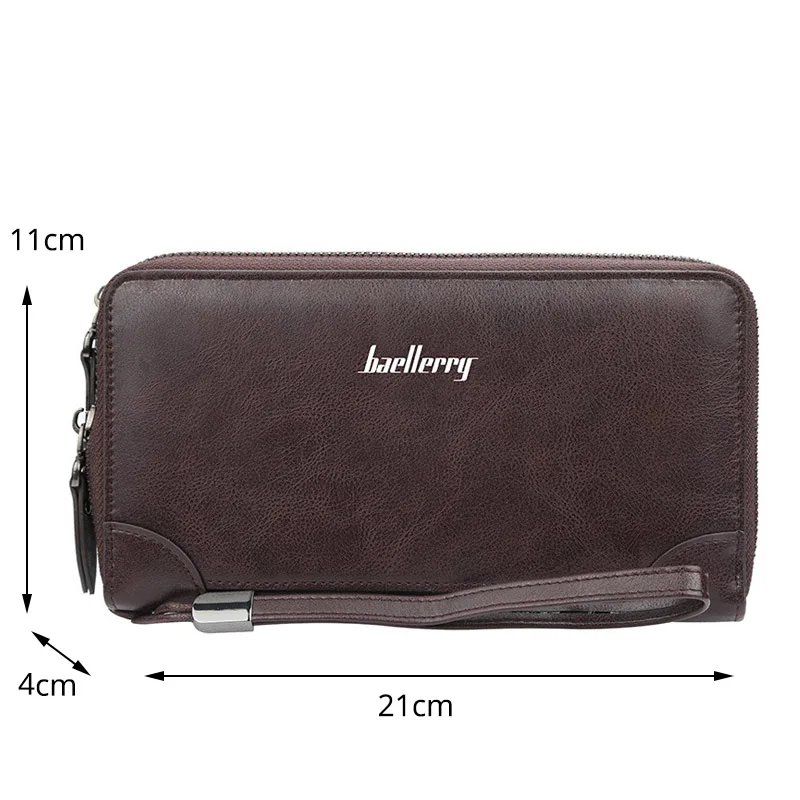 Деловой брендовый Длинный кошелек Baellerry для мужчин бумажники из искусственной