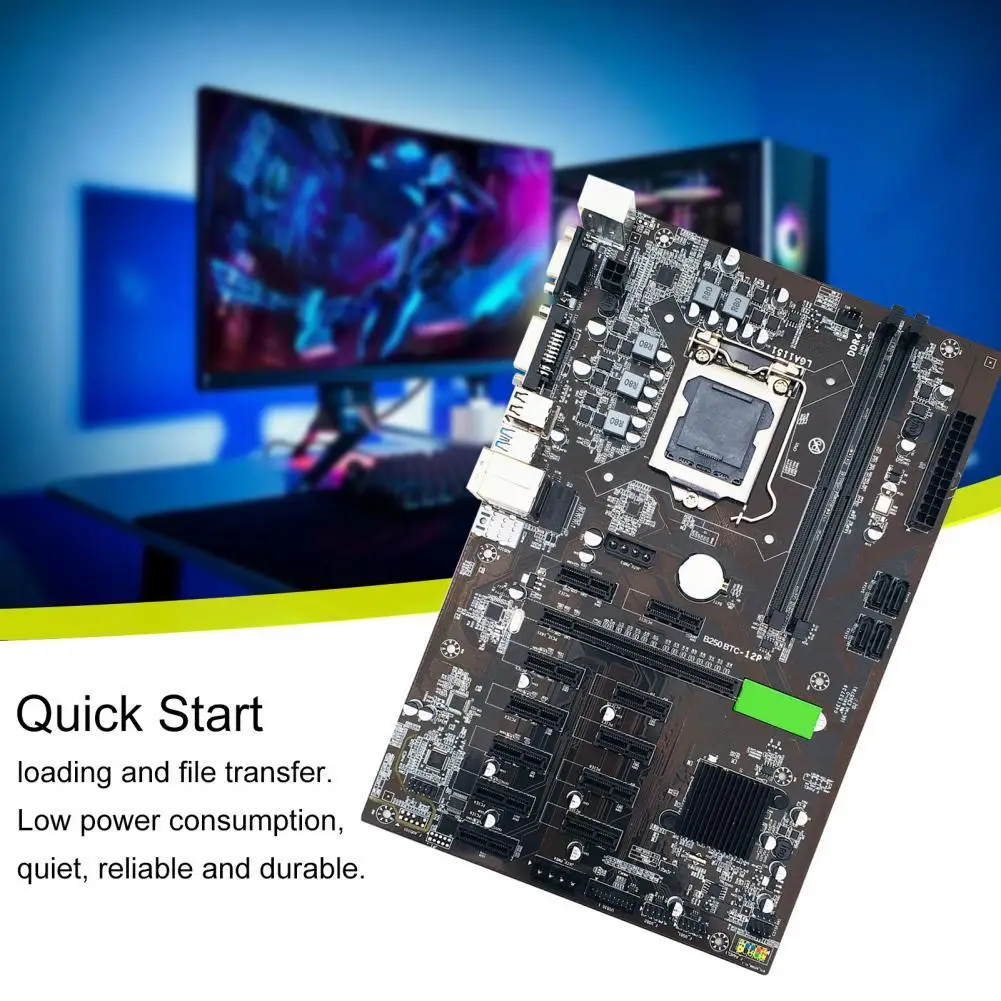 

Mining Motherboard Fast Speed DDR4 PCB B250 BTC LGA 1151 SATA3.0 Mining Board for Miner