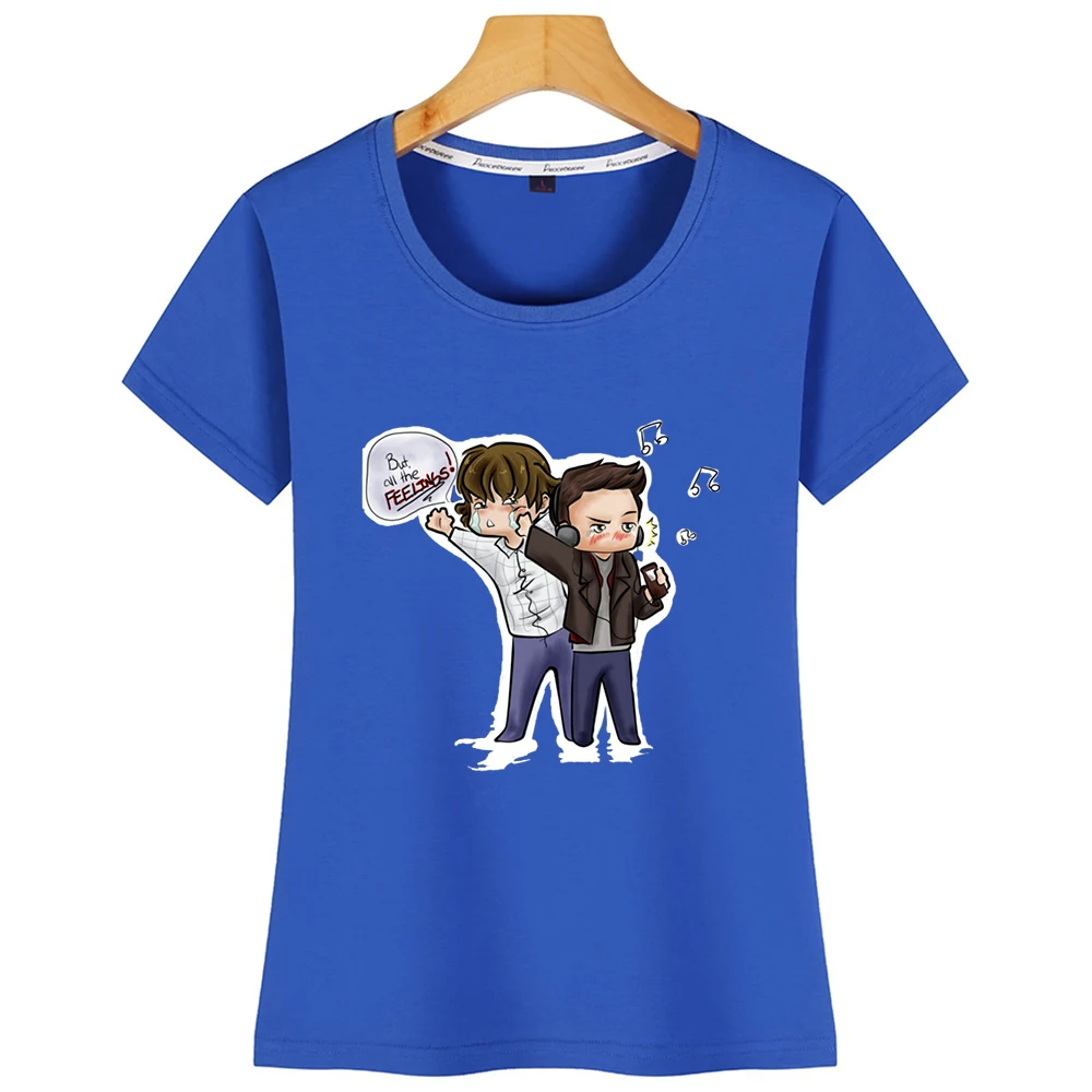 Женские топы футболка сверхъестественное ощущение летняя Harajuku короткая