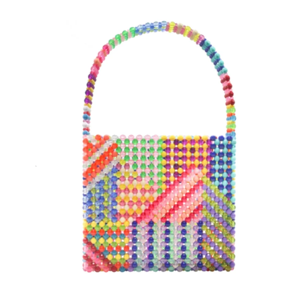 

2020 Fashion Handmade New Rainbow Beaded Bags Handbags Women Famous Brands