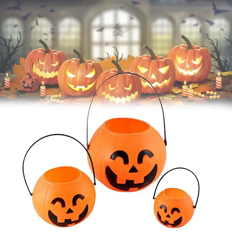 1 шт. держатель для конфет с оранжевой тыквой мини ведро на Хэллоуин| |