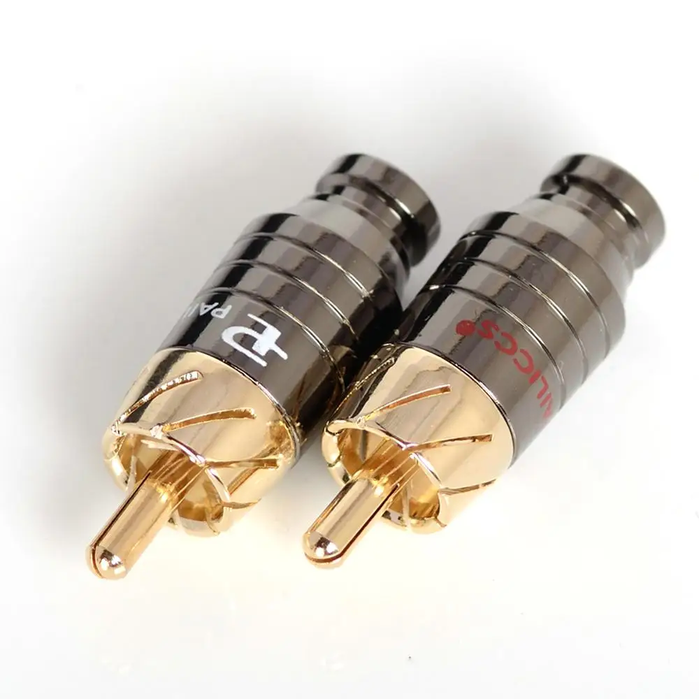 4 шт. медные позолоченные штекеры RCA 5 мм | Электроника