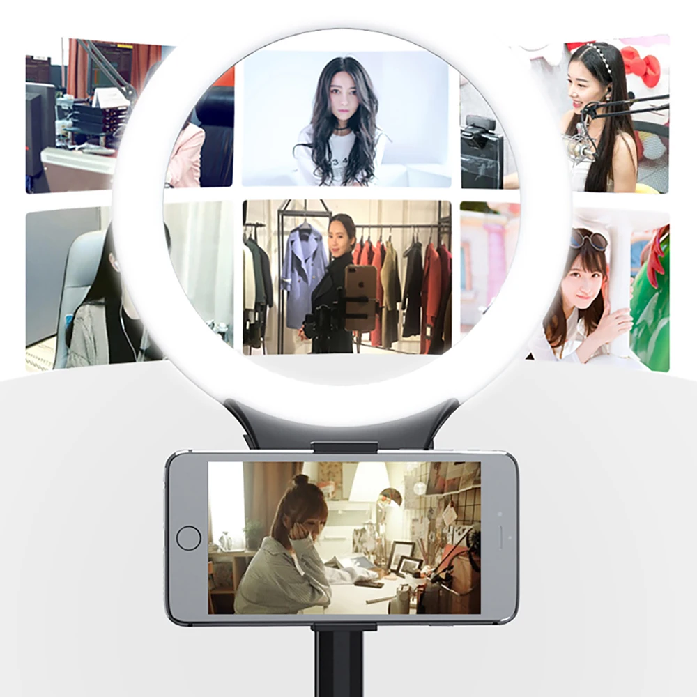 Светодиодный кольцевой светильник для фотосъемки с регулируемой яркостью