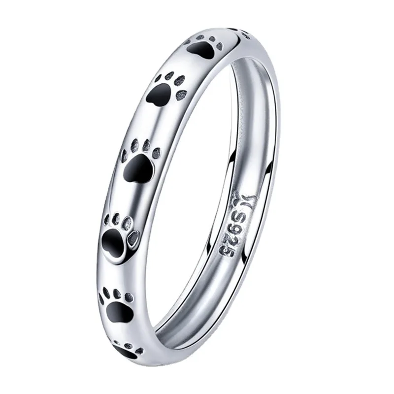 

Cat Footprints Ring Animal Pattern Ring Ornament Female Simple Ring