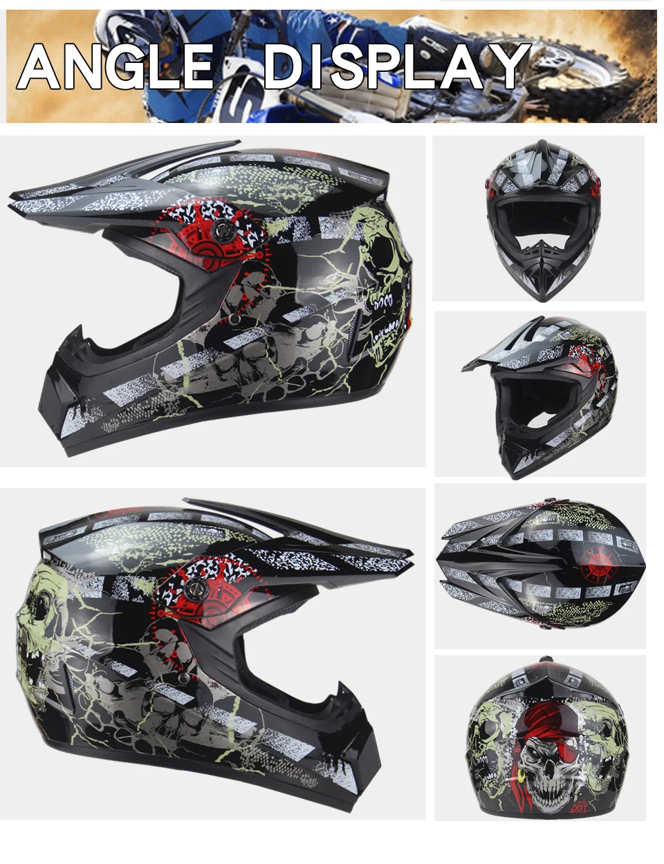 NEW professional Motocross racing Casque hors route Casque Moto capacete Moto Cartoon off-road helmet for children Motorcycle