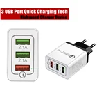 Быстрое дорожное зарядное устройство QC 3,0 для Xperia M2 M4 M5 Aqua C3 C4 E3 E4 E4G E5, 3 USB-порта, адаптер для зарядки для iPhone 11 Pro 6 7 8 X Xs