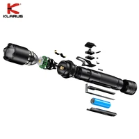 klarus a1 led flashlight 1100lm tactical flashlight withtype c charging for self defense weapon household law enforcement