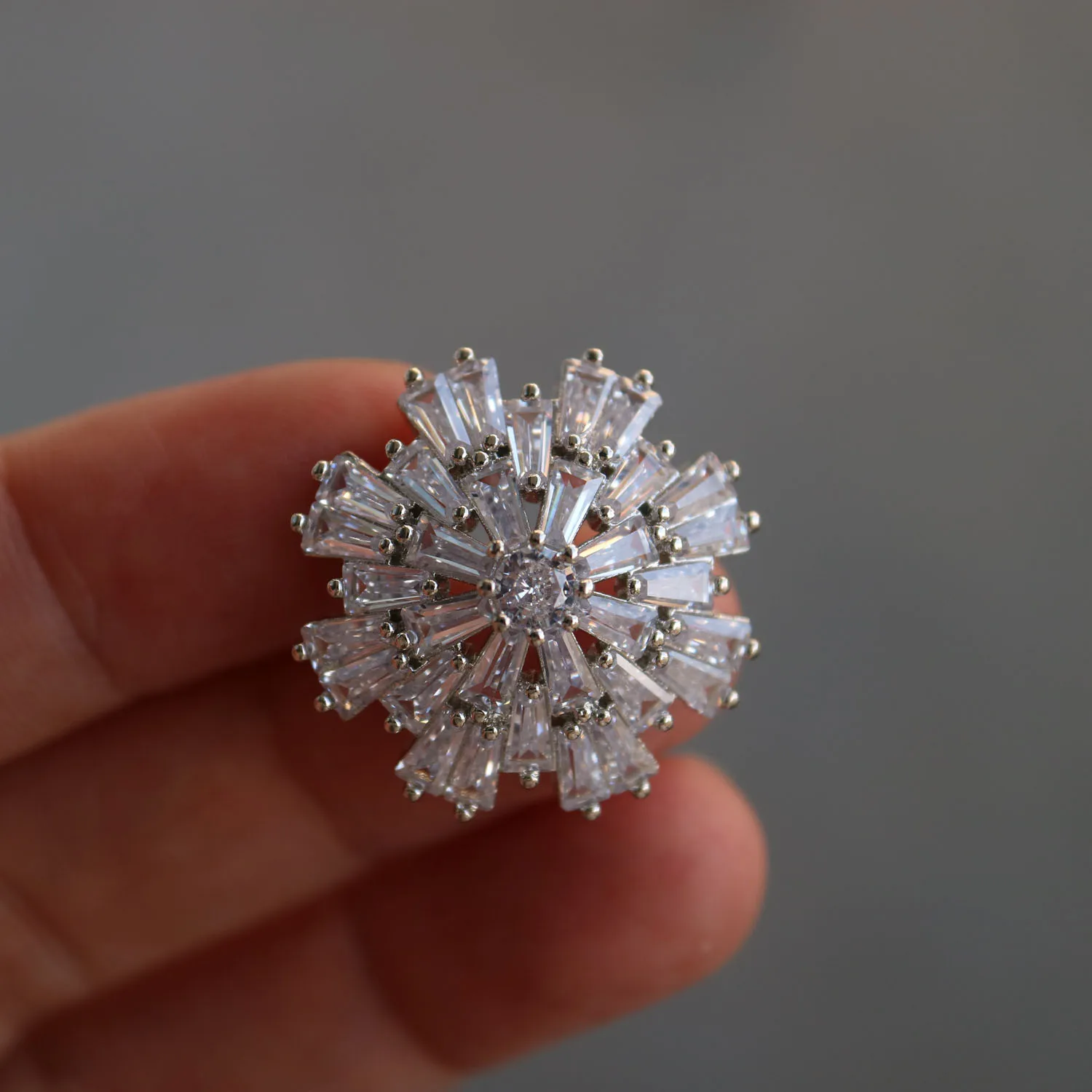 

5pc/lot DIY crystal buttons Cubic zirconia button for coat Decorative CZ sewing buttons for cashmere Knit cardigan decoration