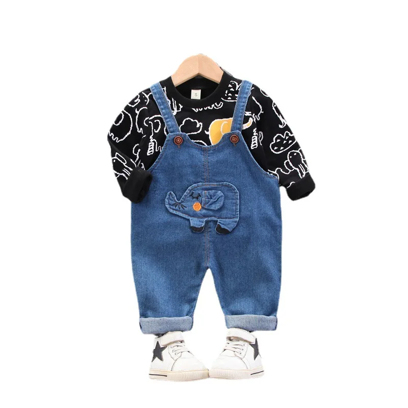 

Baby Boy Clothes Girls Clothing Set Autumn Cartoon Top Sweatshirt Overalls 2Pcs Kids Clothing Set Girl Clothes Outfits Tracksuit