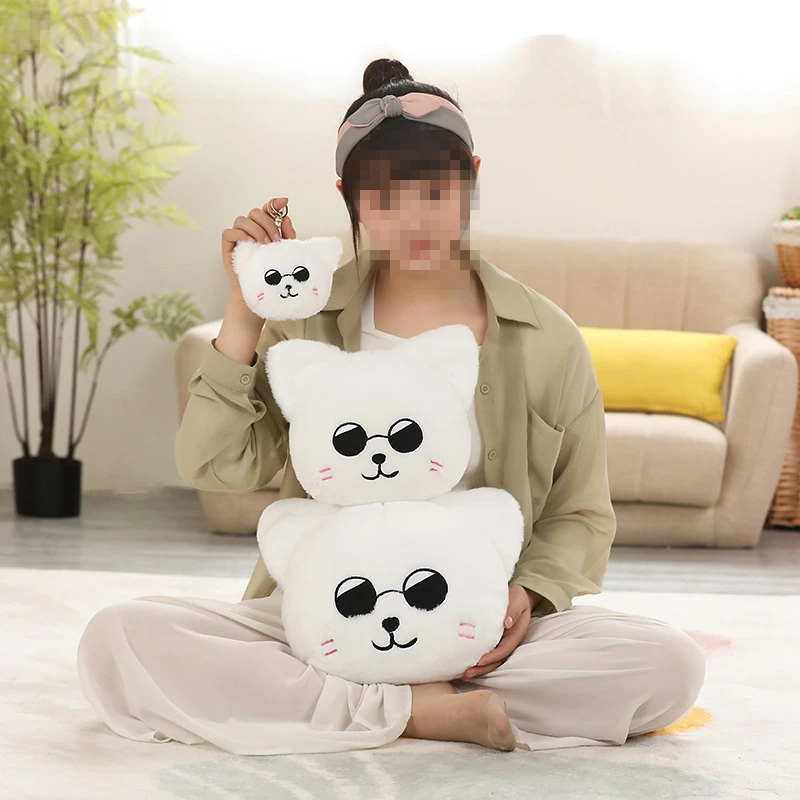 

Anime Jujutsu Kaisen Gojo Satoru Plush Cat Cosplay Keyring School Bag Pendant Mini Plush Dolls Keychain Toys