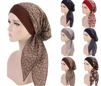 2019 new muslim bandana hat fashion cancer turban womens chemo head scarf caps