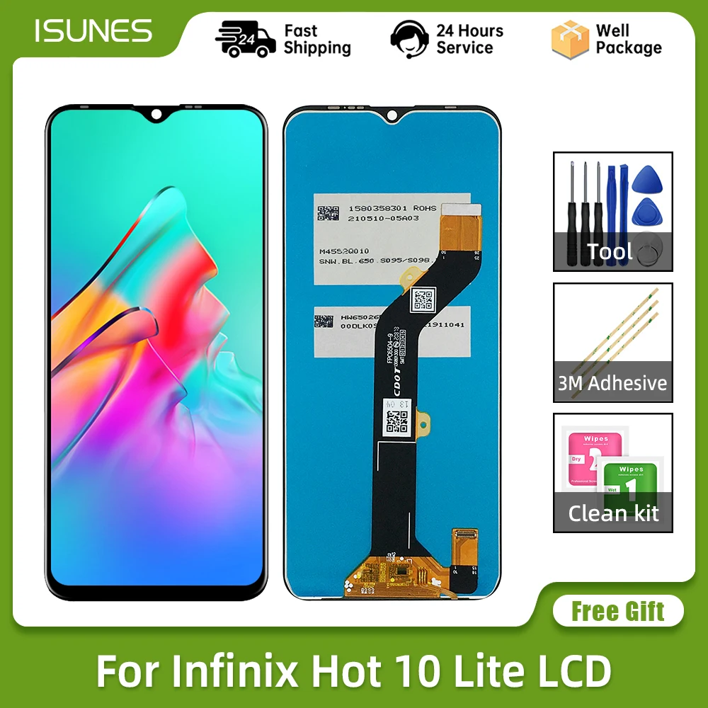 6 &quotоригинальный для Infinix Hot 10 Lite X657B ЖК-дисплей кодирующий преобразователь