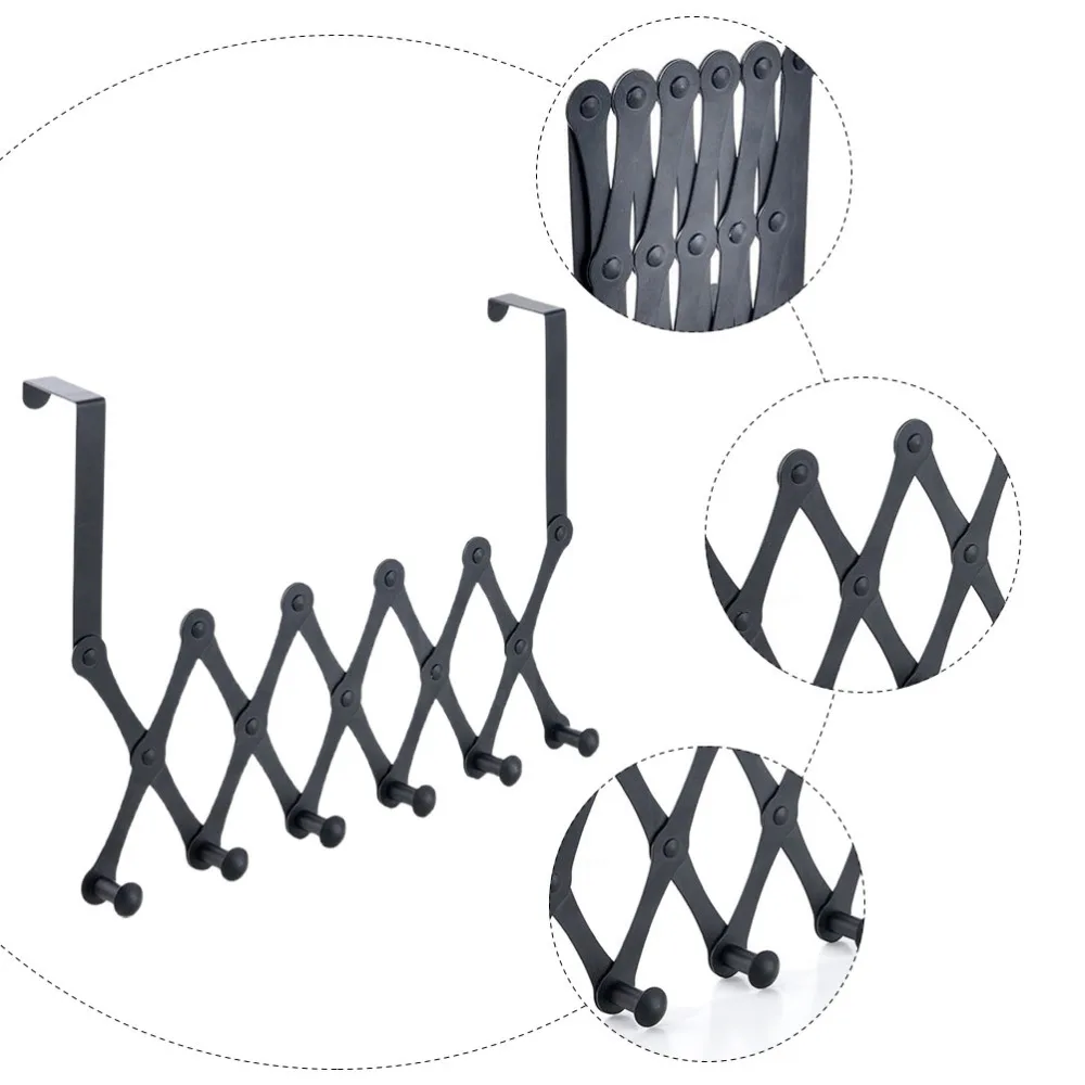 

1Pc Creative Bathroom Punch-free Hook Door Back Storage Hook Home Supply Black