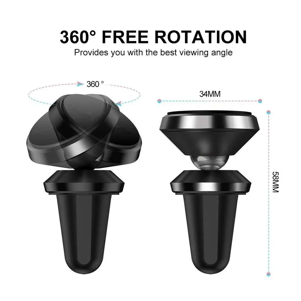 Магнитный автомобильный держатель для телефона iPhone samsung 360 Air Mount Магнитная