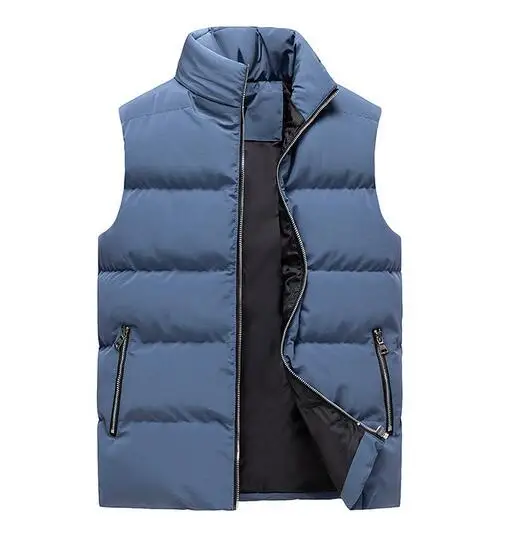 

New men's youth student hooded zipper vest in autumn and winter