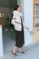 Jumper Mink Regular Women Sweaters And Poncho 2020 Mink Computer Knitted Winter New Fox Real Collar Contrast Stitching Sweater