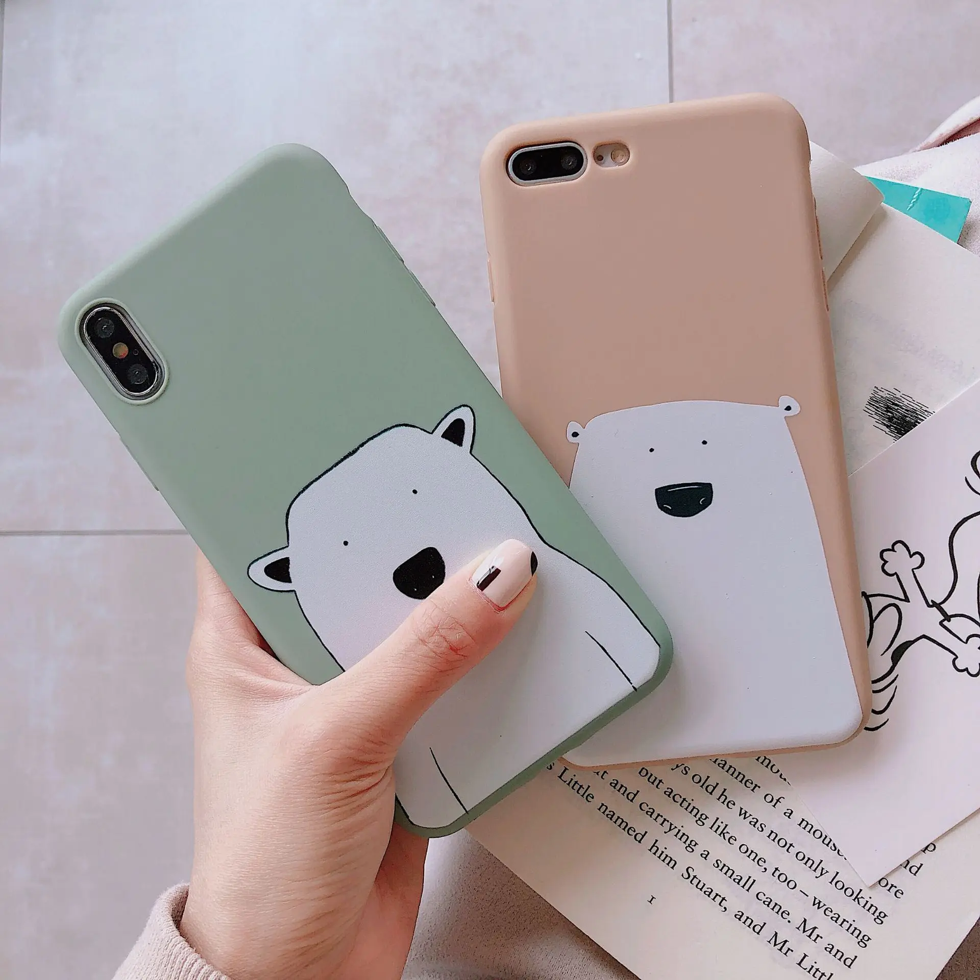 Чехол для iPhone 7 8 6s plus X XS max XR с большим медведем | Мобильные телефоны и аксессуары