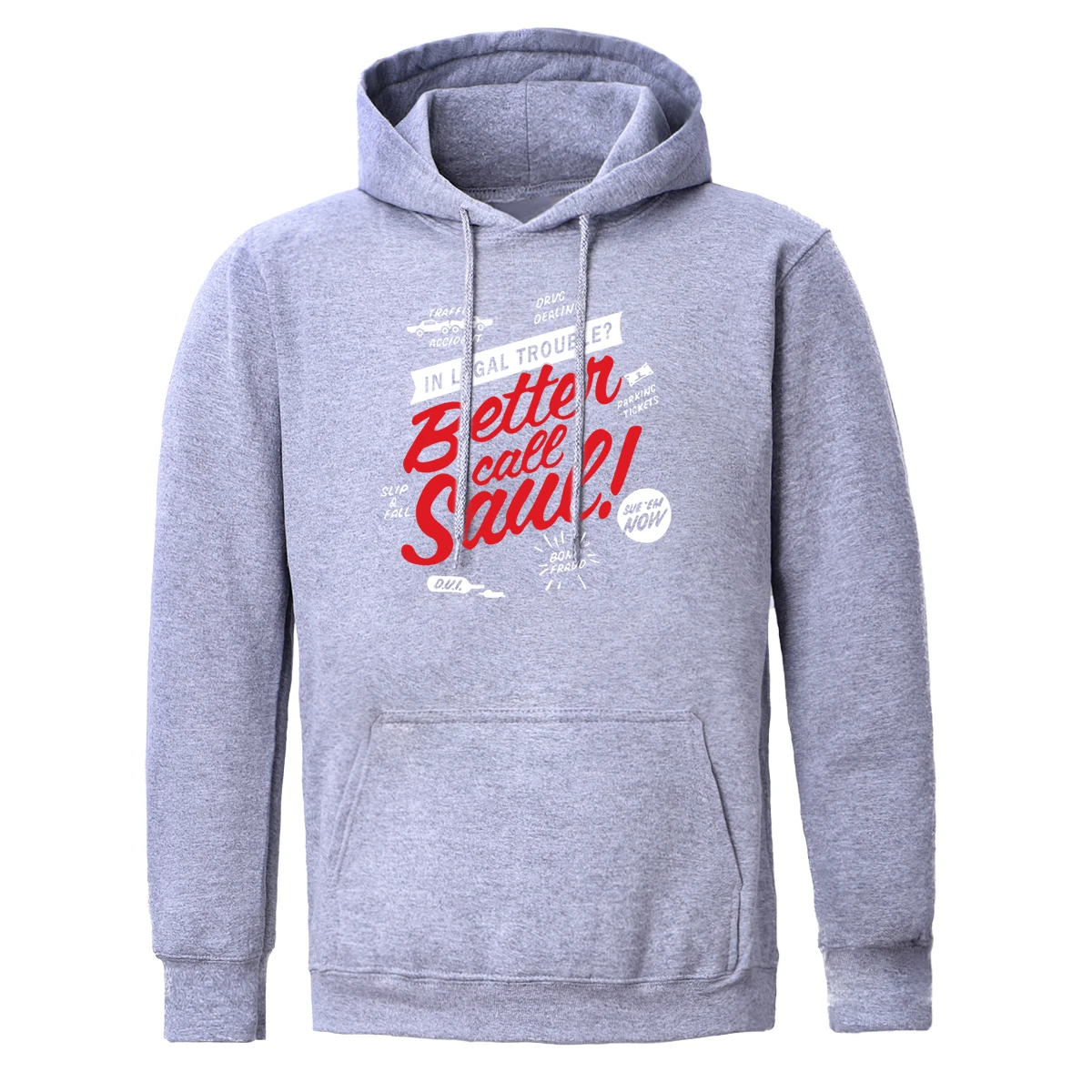 

Hot Sale Soft Brand Sportwear In Legal Trouble Printing Men'S Sweatshirt Thermal Vintage Mens Hoodie Plus Size Winter Hoodies